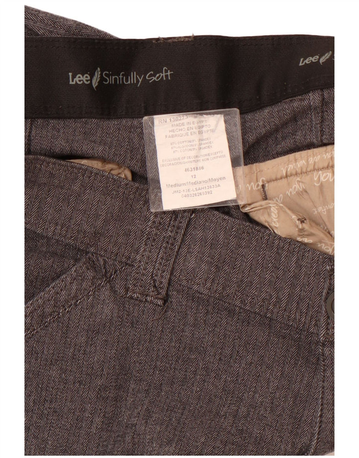 Γυναικείο ίσιο casual παντελόνι LEE US 12 Large W32 L31 Grey Ψαροκόκκαλο