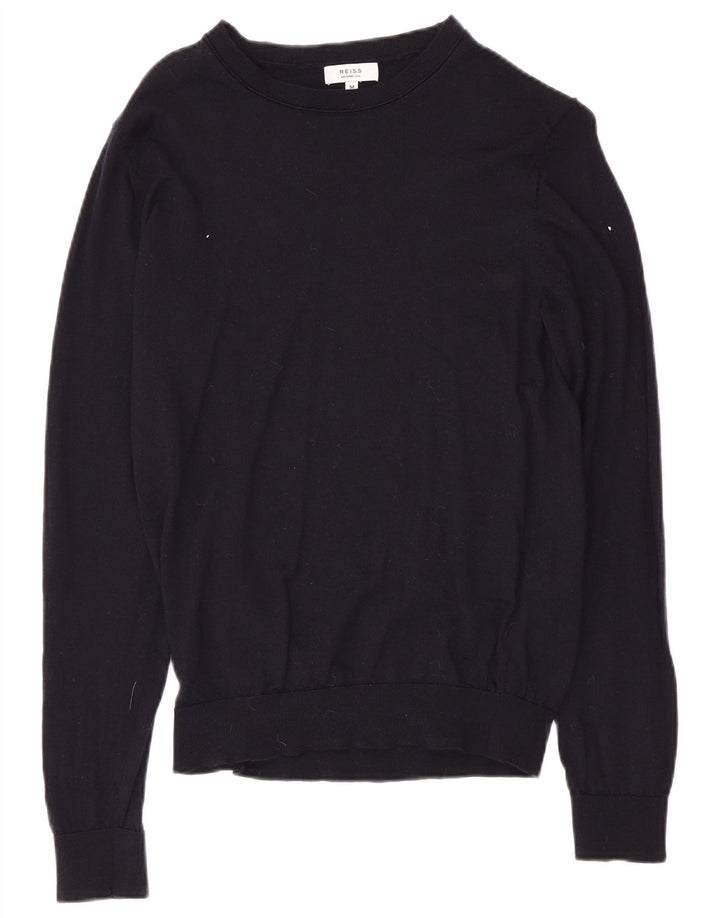 REISS Γυναικείο πουλόβερ με λαιμόκαυστο UK 12 μεσαίου μπλε μαλλί