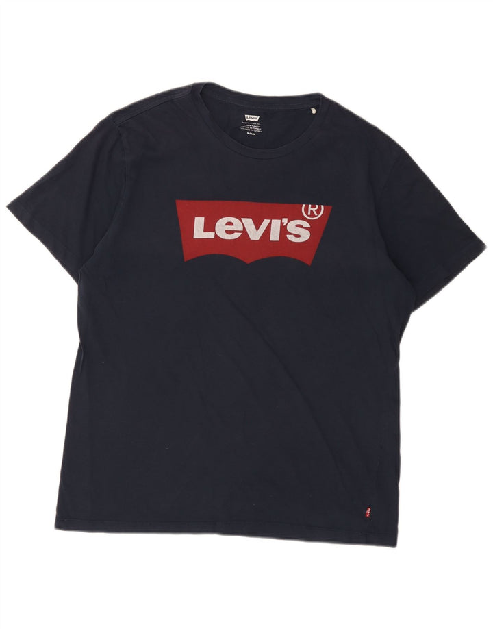 Ανδρικό γραφικό T-Shirt Levi's Top μεσαίο μπλε βαμβακερό