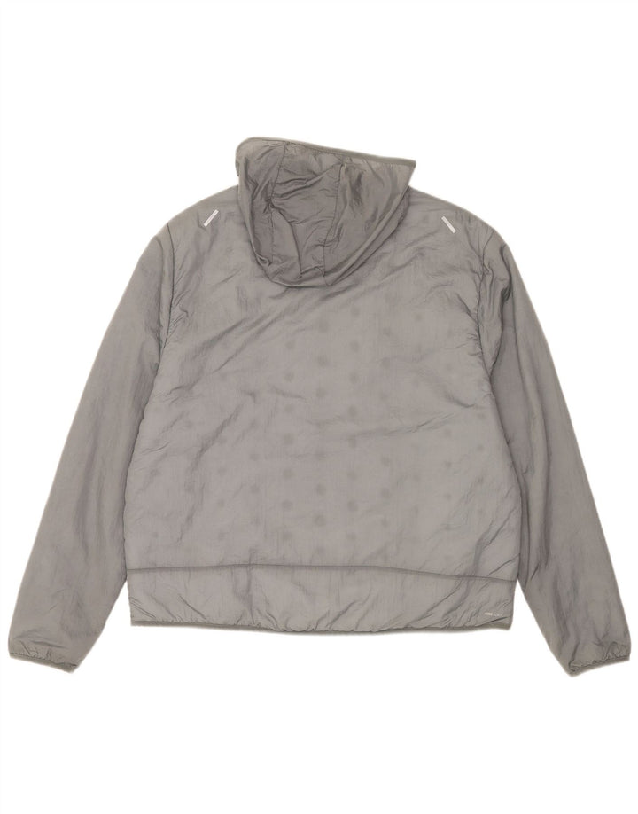 Ανδρικό μπουφάν με κουκούλα Nike UK 42 XL γκρι νάιλον