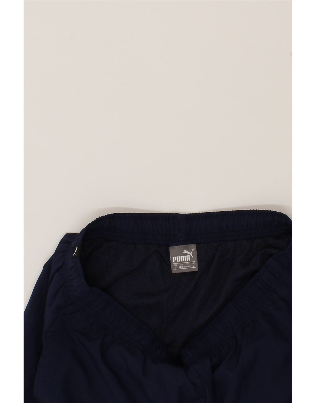 PUMA Mens Graphic Tracksuit Trousers Large Navy Blue Polyester Vintage Puma and Second-Hand Puma from Messina Hembry 