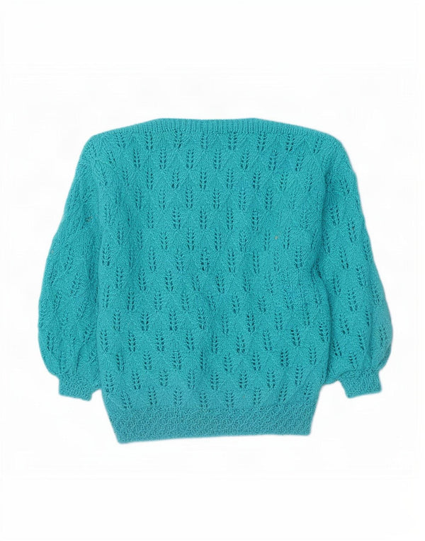 Vintage γυναικείο πουλόβερ με λαιμόκοψη UK 16 Large Blue