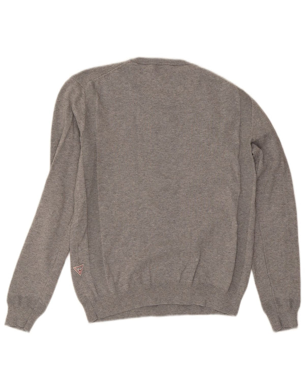 Ανδρικό πουλόβερ Guess Graphic Crew Neck Jumper XS Γκρι βαμβακερό