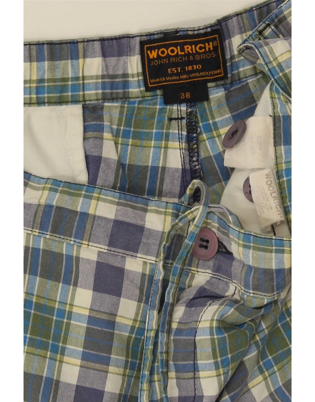 Woolrich Ανδρικό κανονικό σορτς Chino W38 XL Πολύχρωμο καρό βαμβακερό