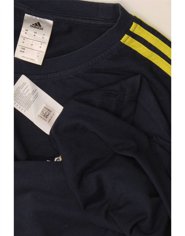Adidas Ανδρικό τοπ Climalite με γραφικό μακρυμάνικο μεσαίο μπλε βαμβακερό
