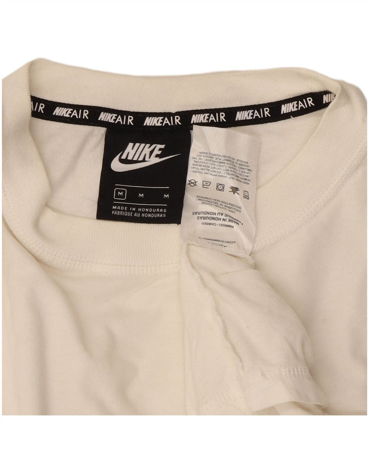 Ανδρικό γραφικό μπλουζάκι NIKE, μεσαίο λευκό βαμβακερό