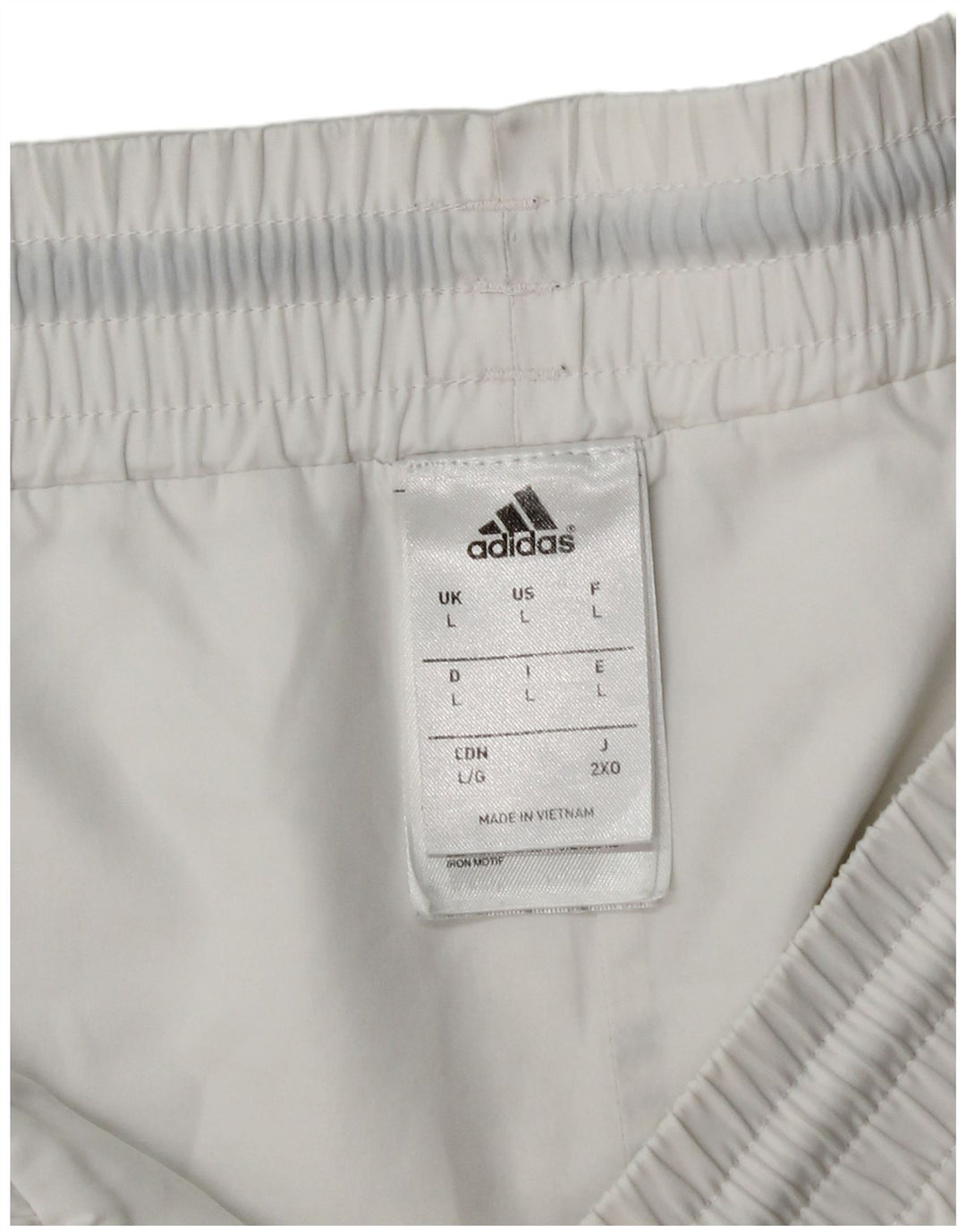 Ανδρικό αθλητικό σορτς Adidas μεγάλο λευκό πολυεστέρα
