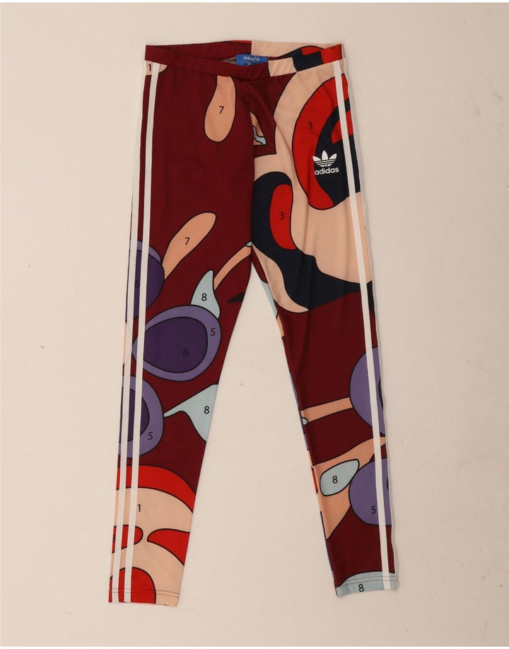 Adidas Γυναικεία κολάν Rita Ora Abstract Pattern UK 10 Small Burgundy