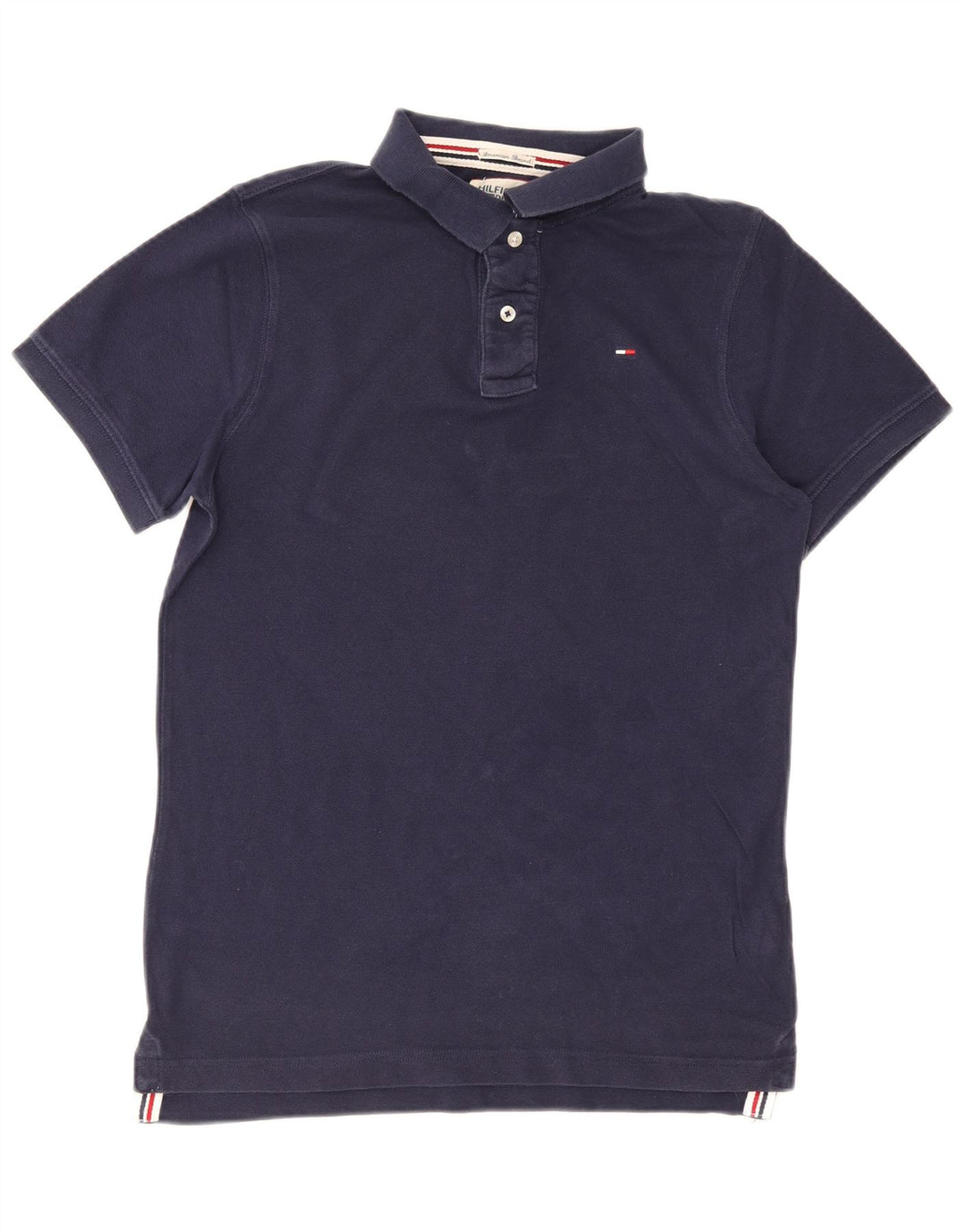 Ανδρικό πουκάμισο πόλο Tommy Hilfiger, Βαμβακερό, μεσαίο ναυτικό