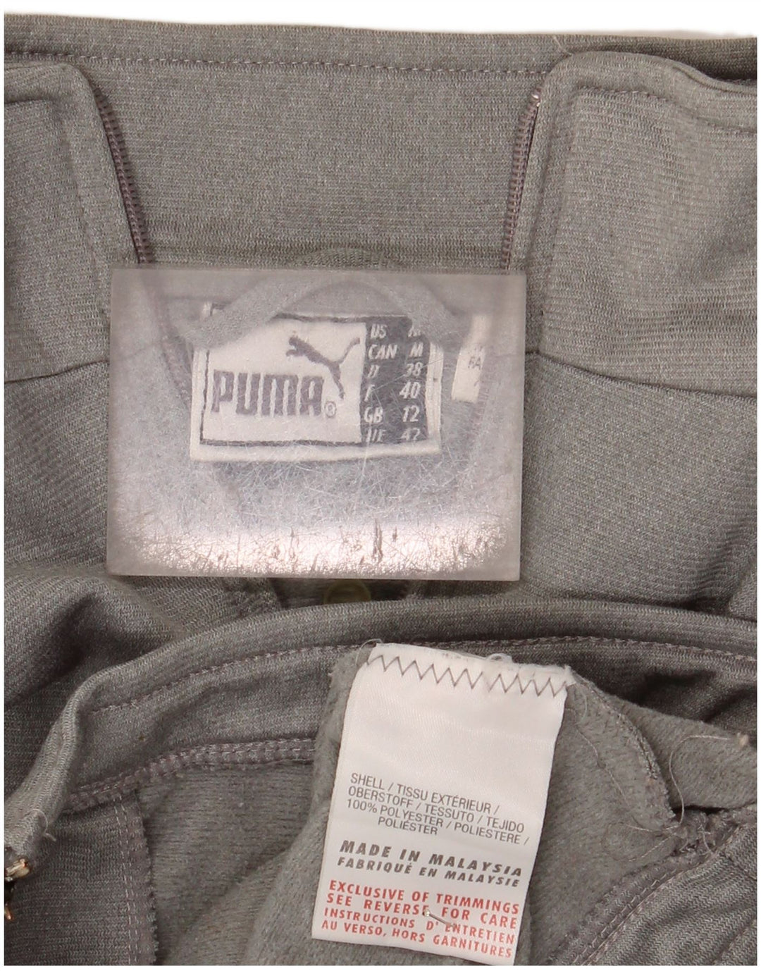 Puma Γυναικεία αθλητική φόρμα Top Jacket UK 12 Medium Grey Colourblock Polyester