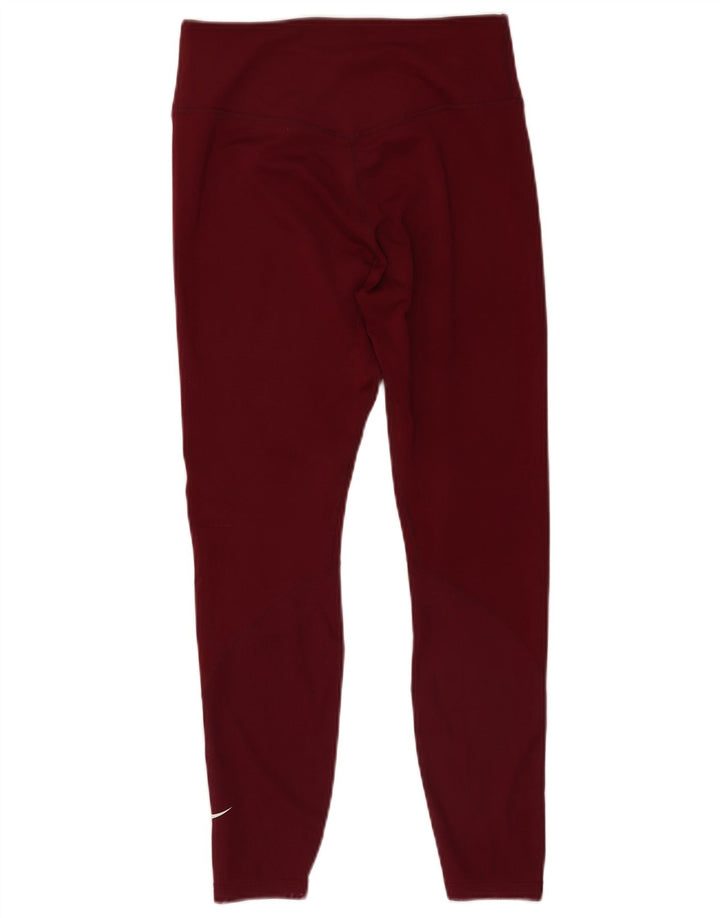 Γυναικείο κολάν Nike Dri Fit UK 12 Μεσαίο μπορντό πολυεστέρας