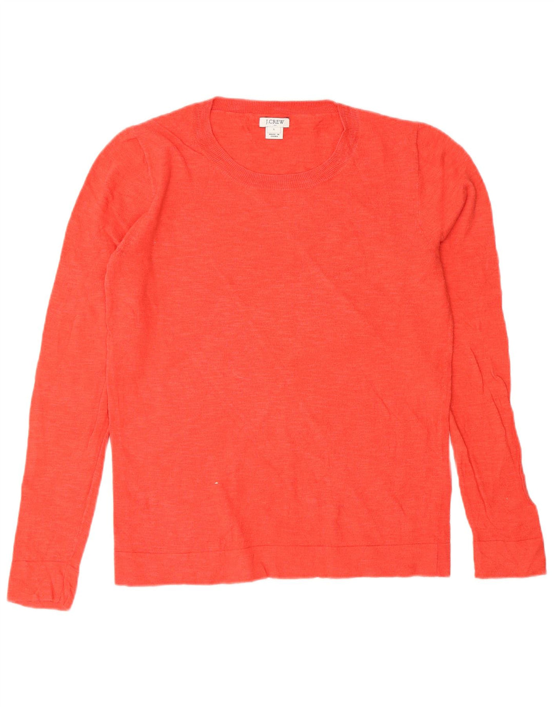 J. CREW Γυναικείο πουλόβερ με λαιμόκοψη UK 10 Small κόκκινο βαμβακερό