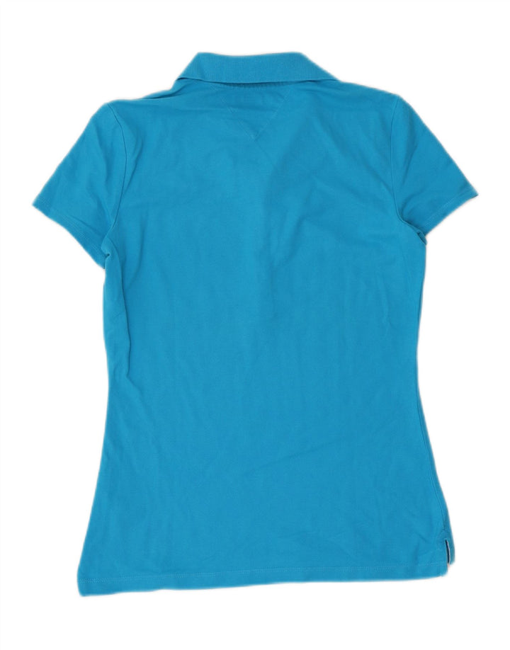 Γυναικείο μπλουζάκι πόλο TOMMY HILFIGER UK 10 Small μπλε βαμβακερό