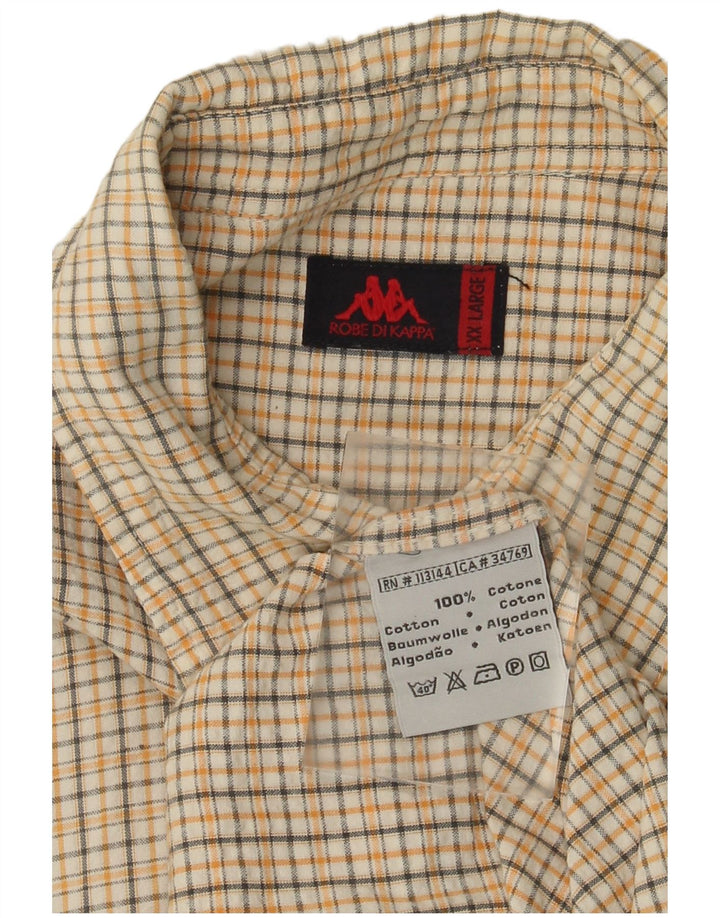 Ανδρικό κοντομάνικο πουκάμισο KAPPA 2XL Λευκό βαμβακερό