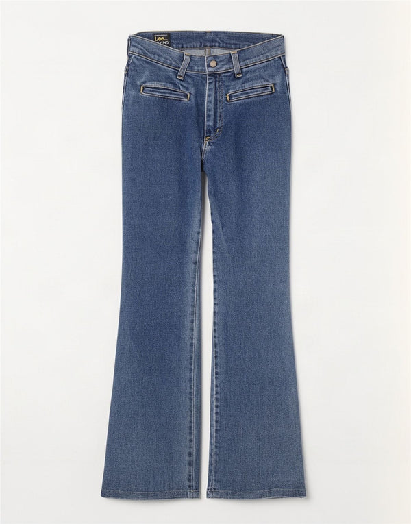 Lee Womens Bootcut Jeans W26 L31 Μπλε βαμβακερό