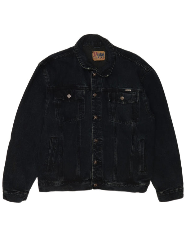 Duke Ανδρικό Τζιν Μπουφάν UK 42 XL Navy Blue Cotton Classic