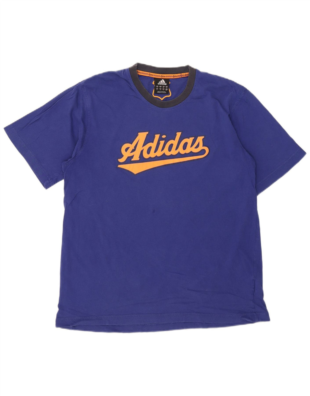 Ανδρικό γραφικό T-Shirt Adidas Top από μεσαίο μπλε βαμβακερό