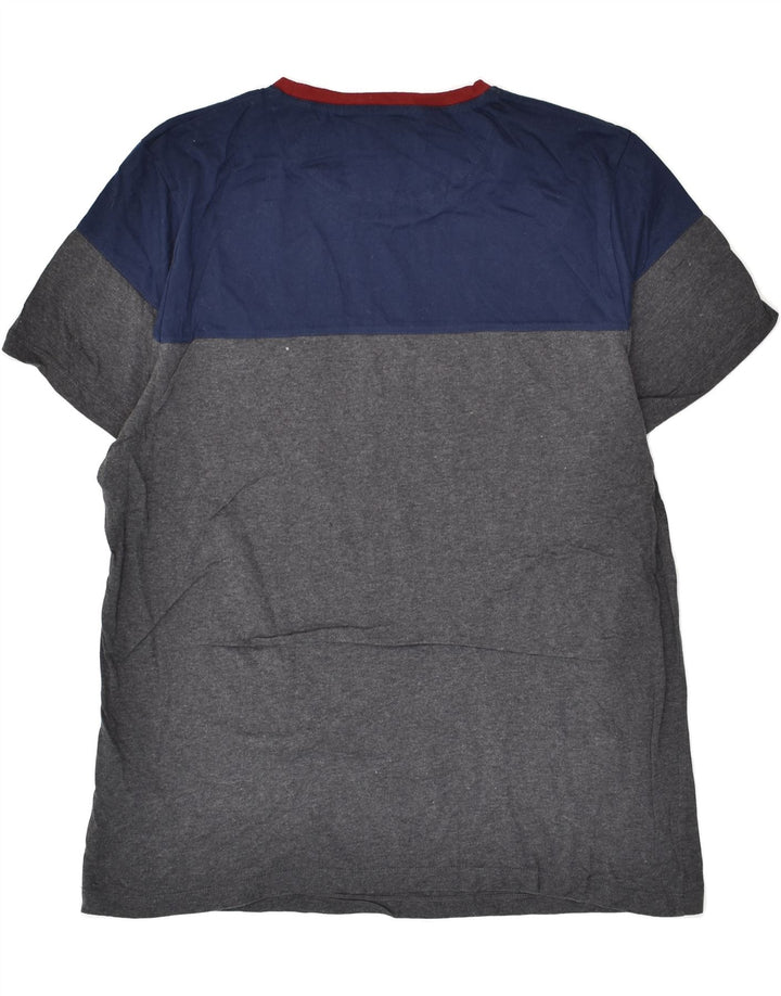 TED BAKER Mens London T-Shirt Top Size 6 2XL Grey Colourblock Cotton | Vintage Ted Baker | Thrift | Second-Hand Ted Baker | Used Clothing | Messina Hembry 