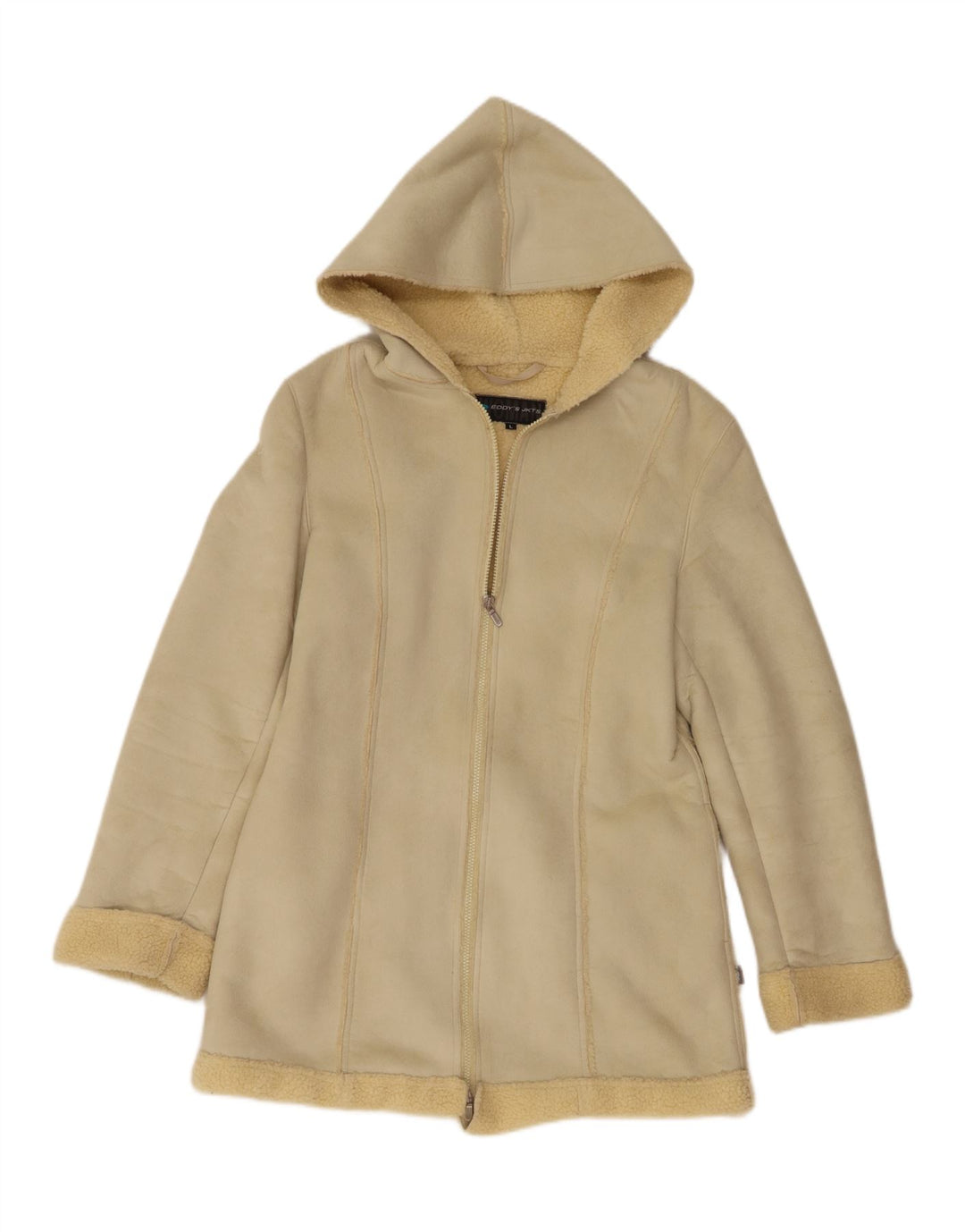 Vintage γυναικείο μπουφάν Sherpa UK 14 Large Beige Polyester