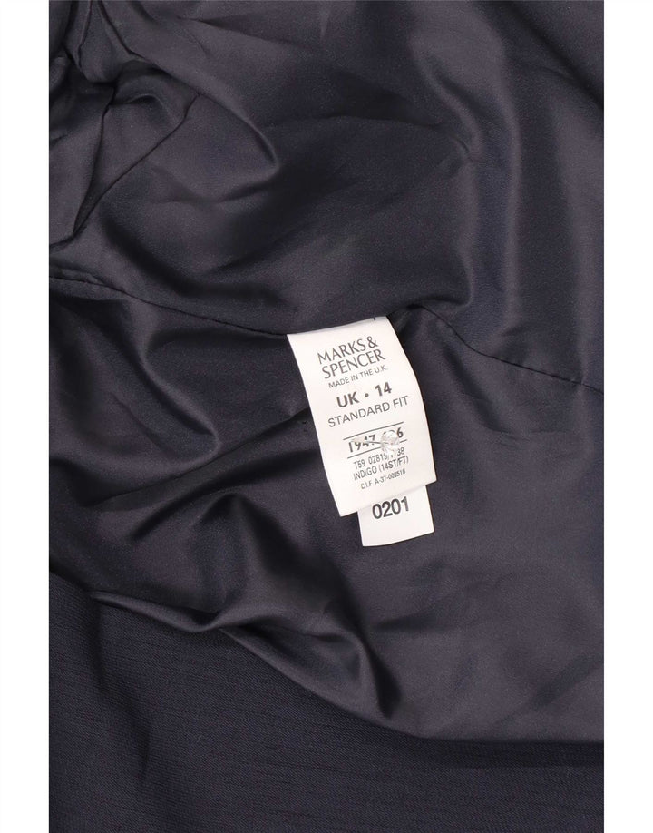 Marks & Spencer Γυναικείο σακάκι UK 14 Large Navy Blue Polyester