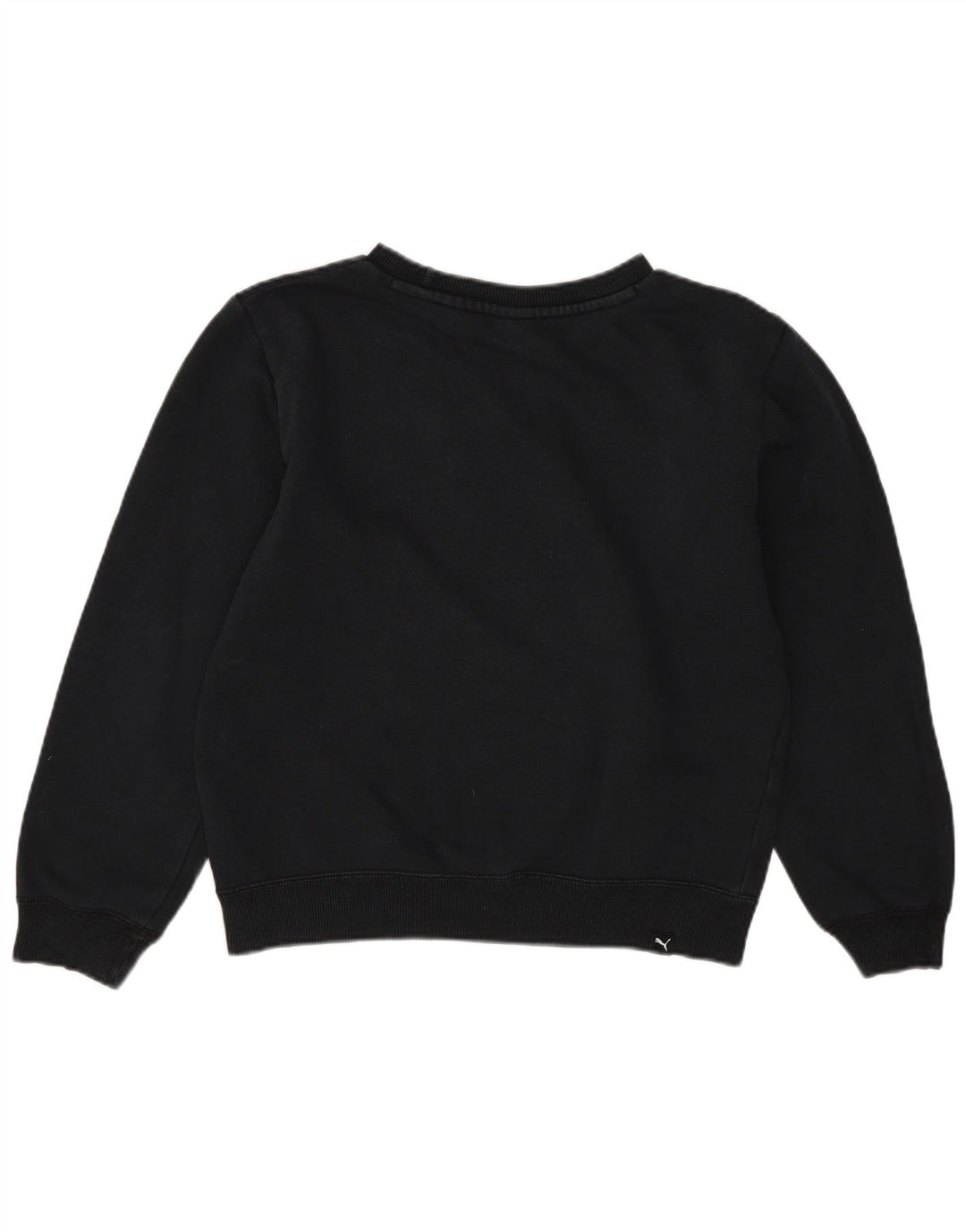 Puma Girls Crop Graphic Φούτερ Jumper 11-12 Years Black Polyester