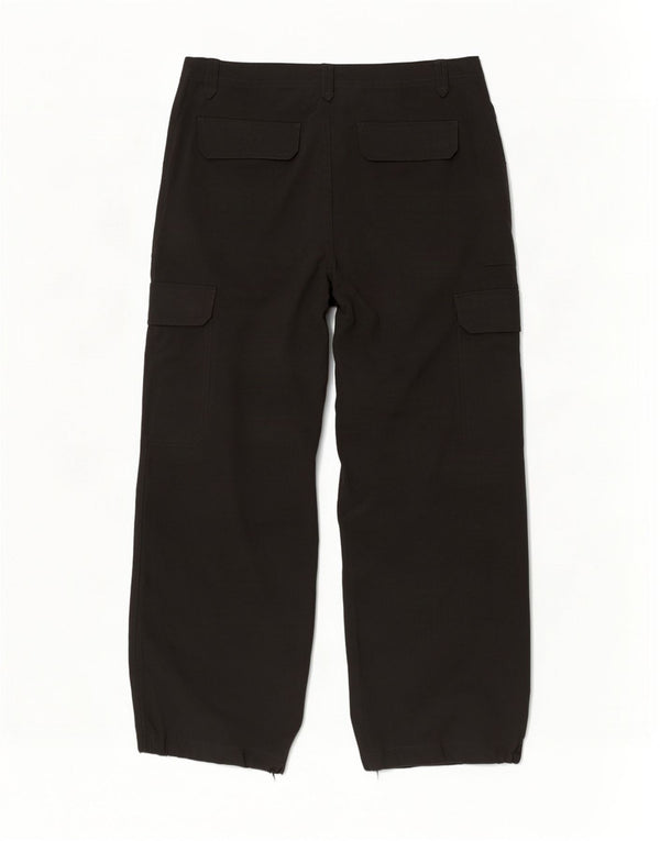 Marks & Spencer Γυναικείο Φαρδύ Παντελόνι Cargo UK 14 Μεγάλο W32 L28 Μαύρο
