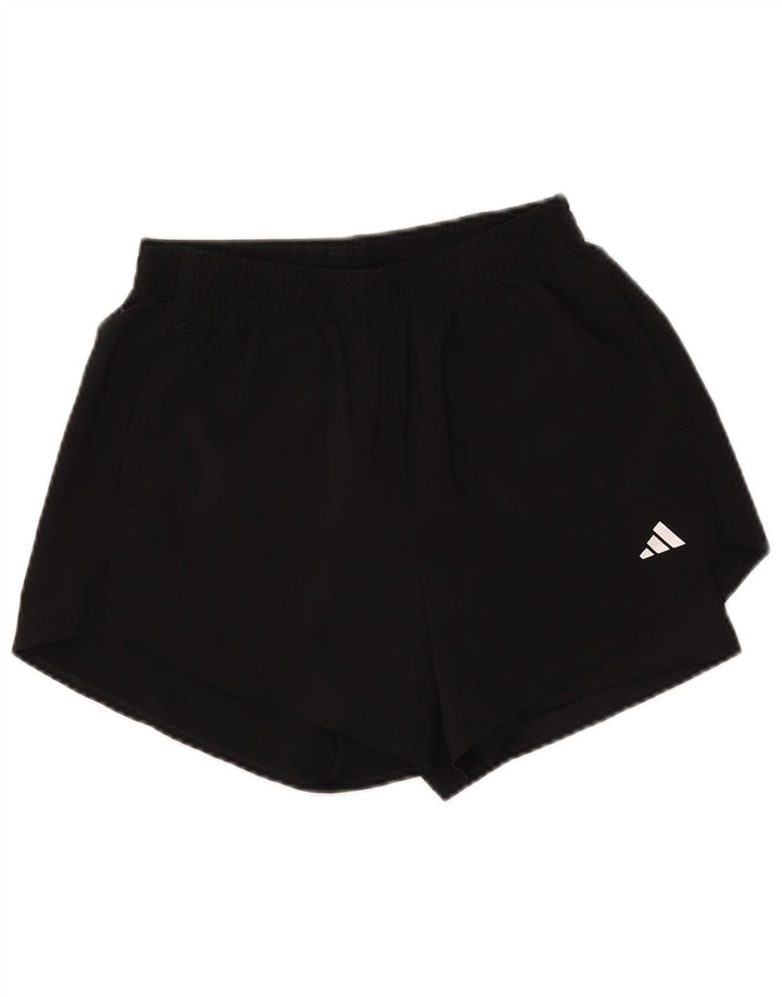 Γυναικείο αθλητικό σορτς Adidas Regular Fit UK 8/10 Μικρό μαύρο πολυεστέρα