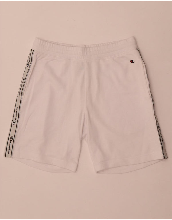 Champion Mens Graphic Sport Shorts Medium White Cotton