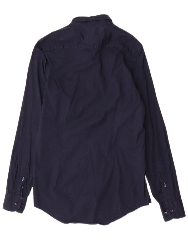 TOMMY HILFIGER Ανδρικό πουκάμισο Slim Fit Μικρό Navy Blue βαμβακερό