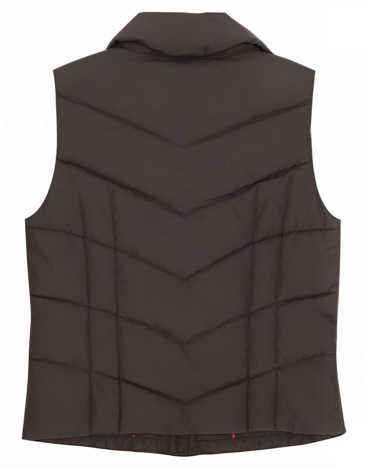 Hollister Γυναικείο padded Gilet UK 12 Medium Grey Polyester