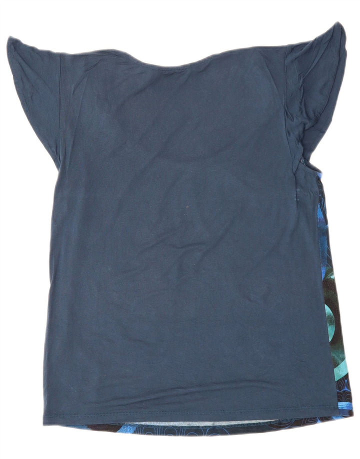 DESIGUAL Γυναικεία Μπλούζα Τοπ UK 14 Medium Navy Blue Floral