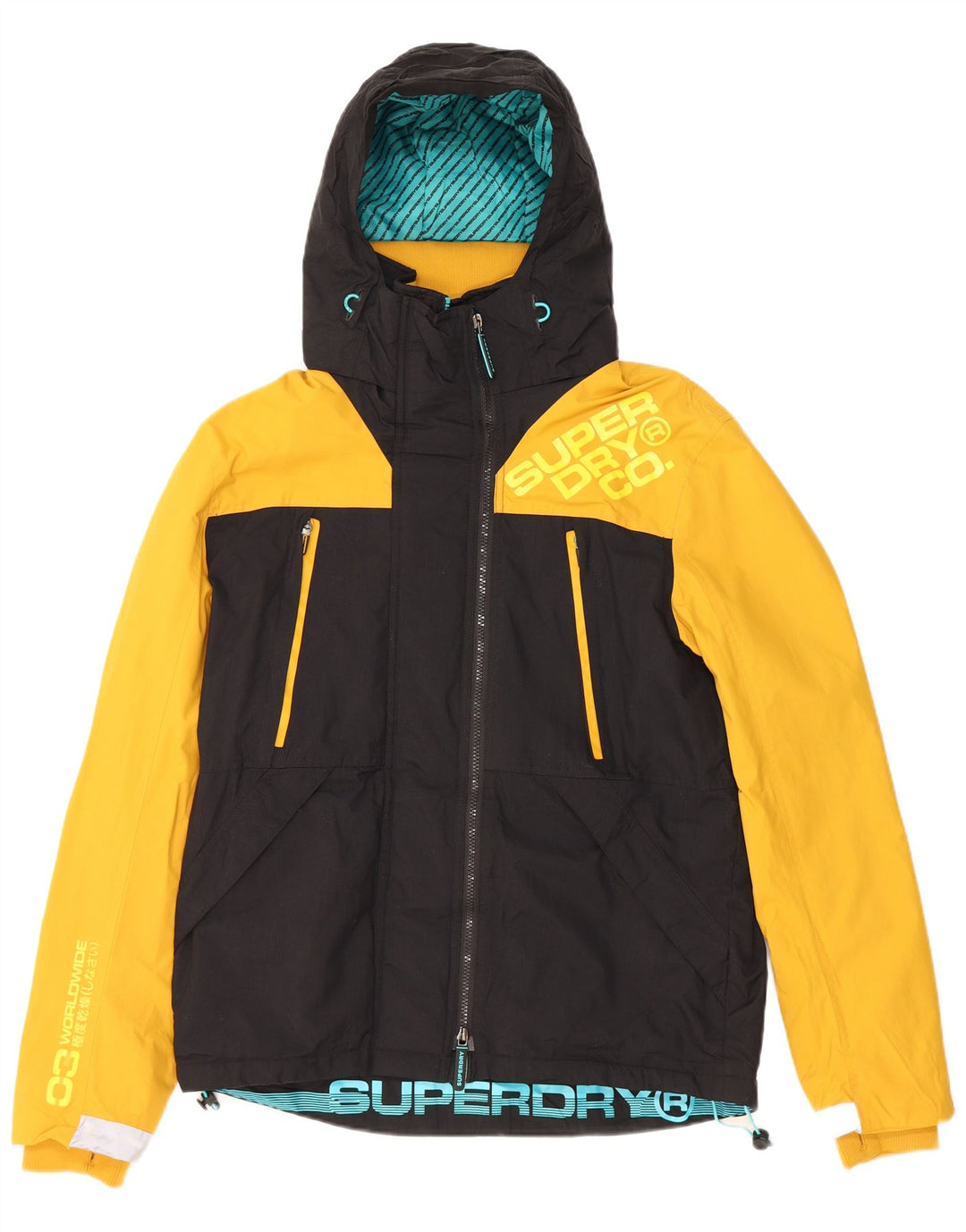 Ανδρικό γραφικό τζάκετ SUPERDRY UK 38 Medium Black Colourblock