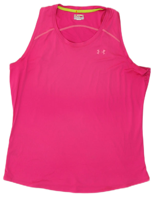 Under Armour Γυναικείο Heat Gear Vest Top UK 18 XL Pink Polyester