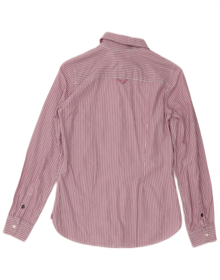 Tommy Hilfiger γυναικείο μπλουζάκι μπροστινό βολάν US 4 Small μωβ ριγέ