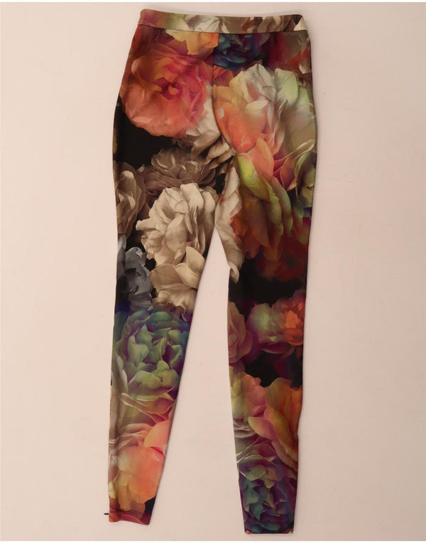 Ted Baker Womens Casual Trousers Size 0 2XS W 26 L26 Multicoloured Floral