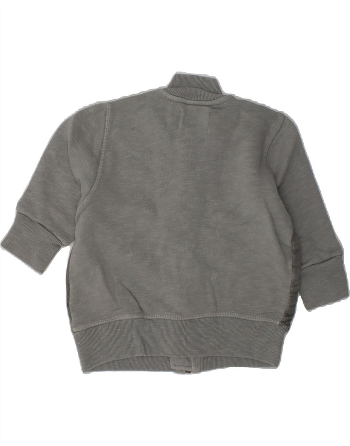 DIESEL Baby Boys Graphic Tracksuit Top Jacket 3-6 Months Grey Cotton | Vintage Diesel | Thrift | Second-Hand Diesel | Used Clothing | Messina Hembry 