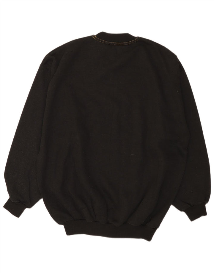 Vintage ανδρικό γραφικό φούτερ Jumper Μεσαίο μαύρο βαμβακερό