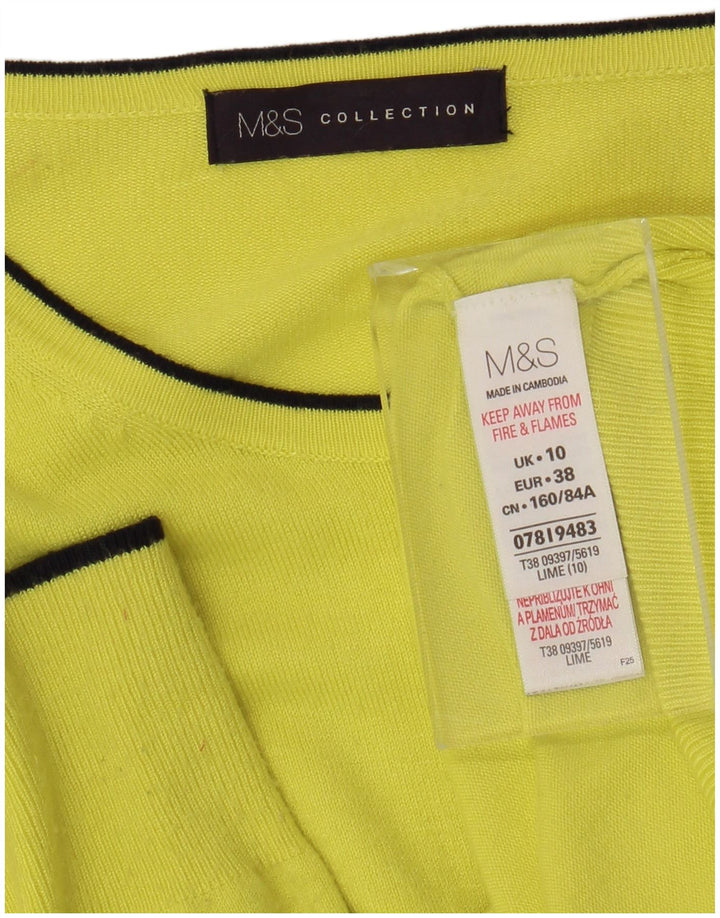 Marks & Spencer Γυναικεία ζακέτα πουλόβερ UK 10 Small Yellow Viscose