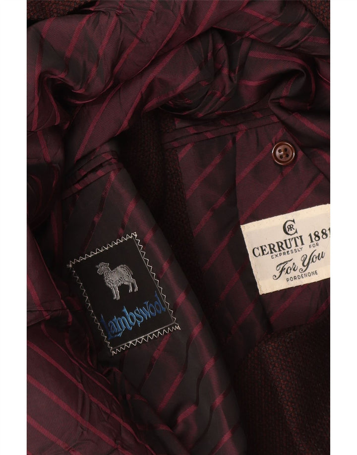Cerruti 1881 Ανδρικό σακάκι με 2 κουμπιά σακάκι UK 40 Large Brown Lambswool
