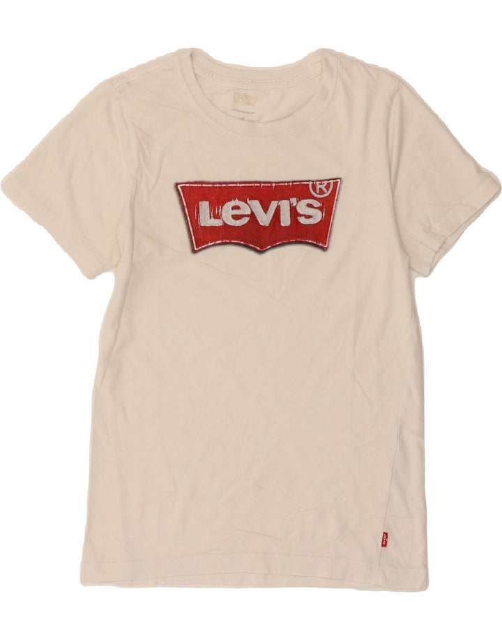 LEVI'S Boys Graphic T-Shirt Top 13-14 Years White Vintage Levi's and Second-Hand Levi's from Messina Hembry 