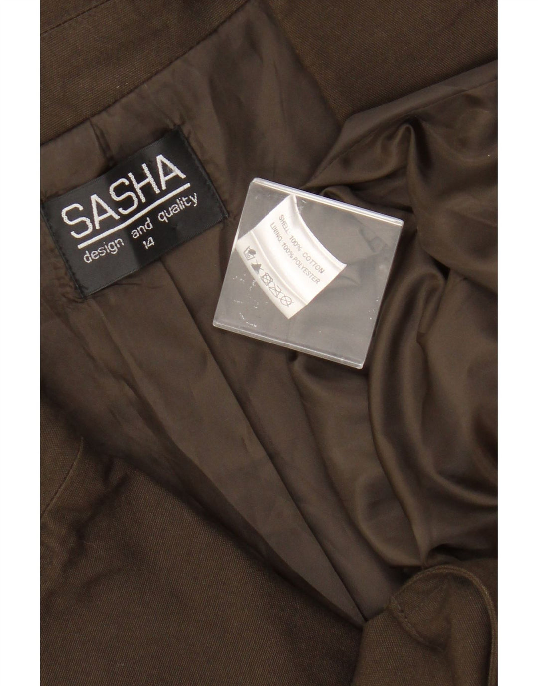 Sasha Γυναικείο Utility Jacket UK 14 Large Khaki Cotton