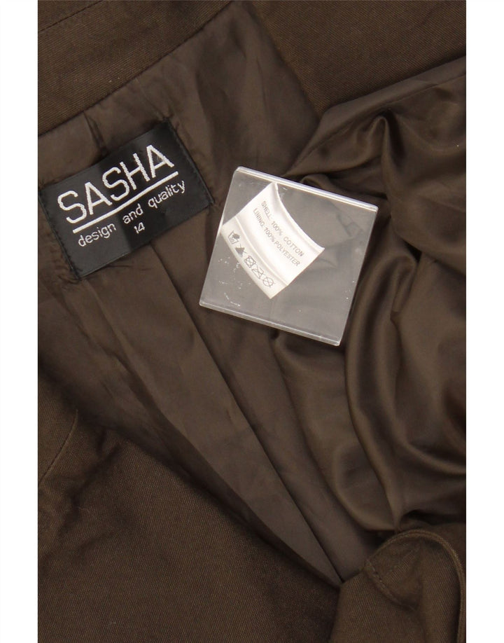 Sasha Γυναικείο Utility Jacket UK 14 Large Khaki Cotton