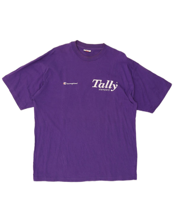 Γυναικείο γραφικό μπλουζάκι CHAMPION Top UK 16 μεγάλο μωβ βαμβακερό