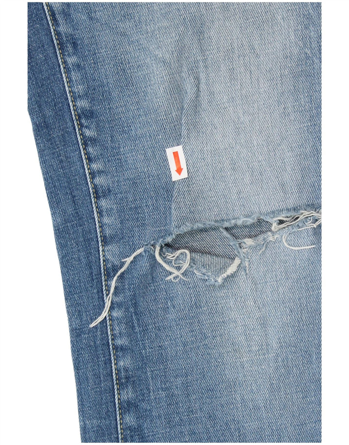 G-STAR Womens Distressed Slim Jeans W31 L36 Blue Cotton