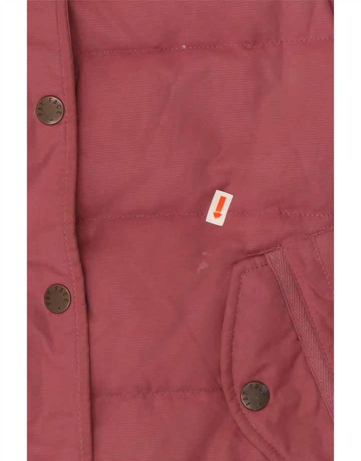 Fat Face Γυναικείο Sherpa Oversized Gilet UK 10 Small Pink Polyester