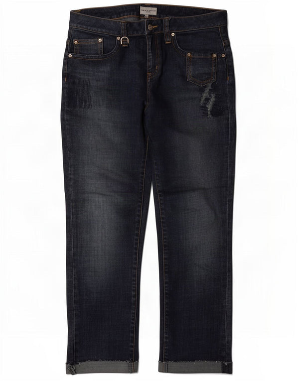 Karen Millen Γυναικείο Straight Jeans UK 12 Medium W32 L28 Blue Cotton