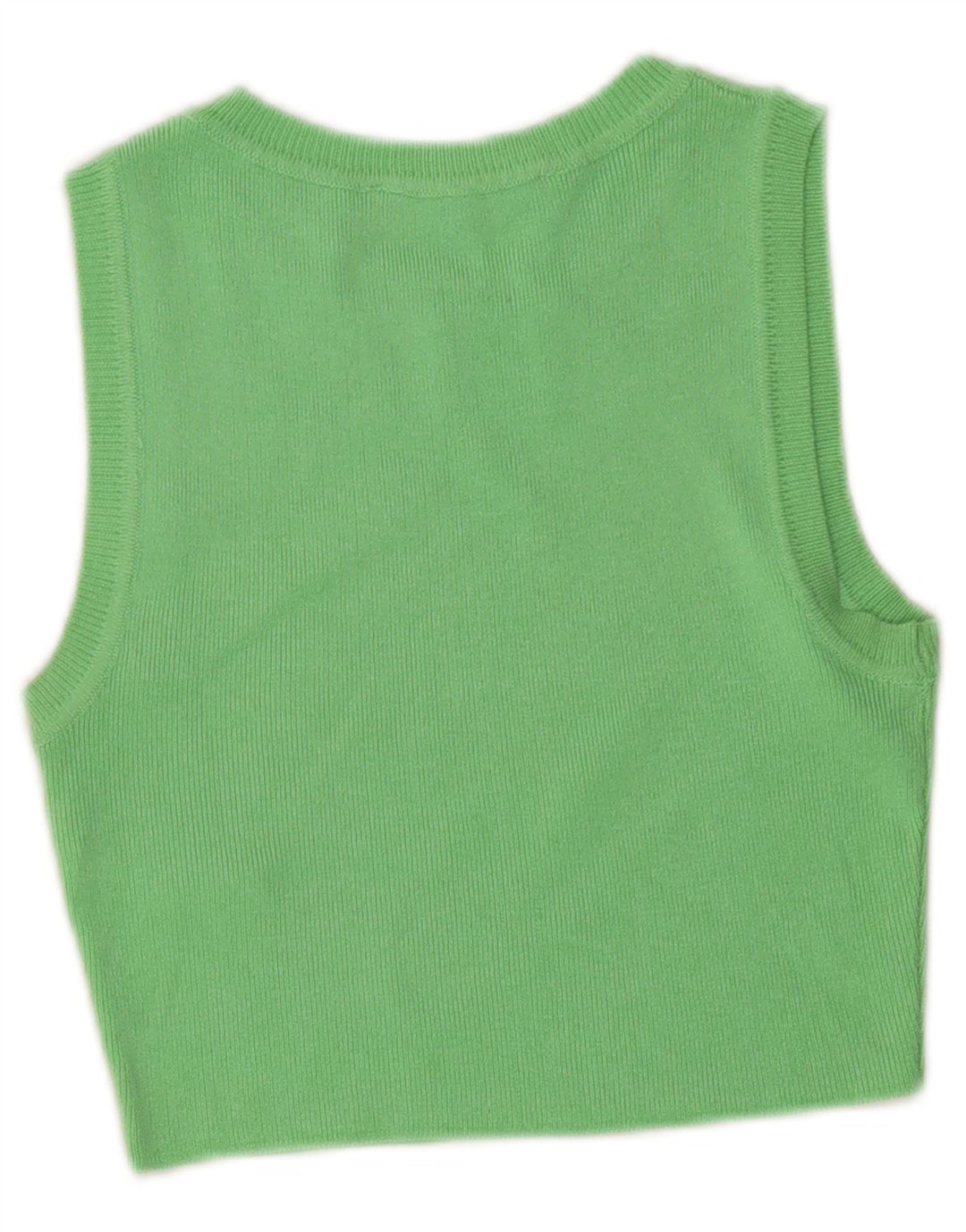 Zara Γυναικείο Γιλέκο Crop Top UK 8 Μικρή Πράσινη Βισκόζη