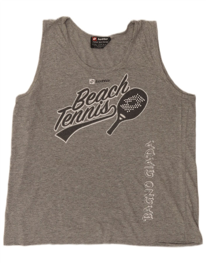 Ανδρικό γραφικό γιλέκο Lotto Top Medium Grey Flecked