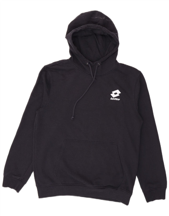 Lotto Mens Hoodie Jumper Medium Navy Blue Cotton