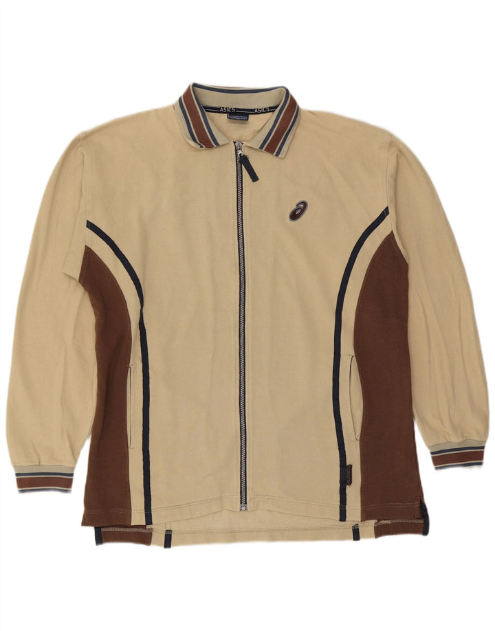 Ανδρική φόρμα Asics Top Jacket XL Beige Colourblock